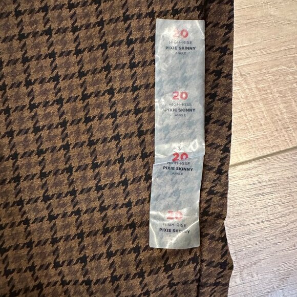 Old Navy High-Rise Pixie Skinny Ankle Pants Brown & Black Houndstooth Size 20 - Picture 4 of 10